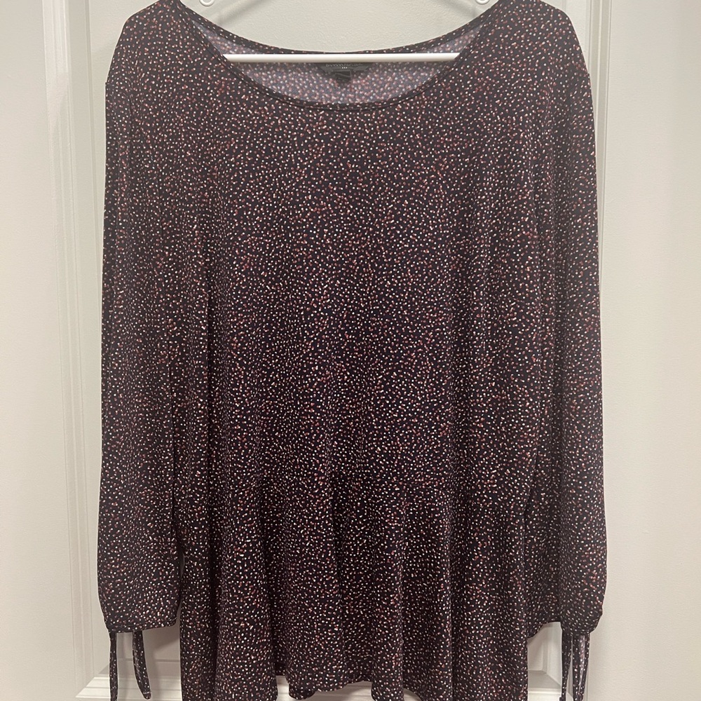 Banana Republic Purple Dotted Blouse Size XL
